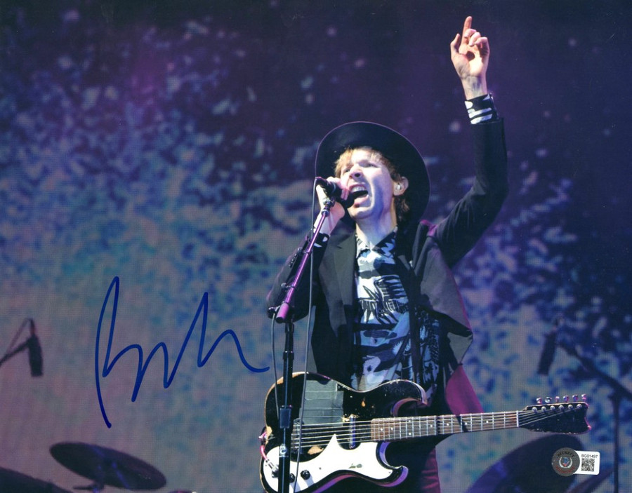 Beck Hansen Signed Autographed 11x14 Photo Singing on Stage w/Hat BAS BG81497
