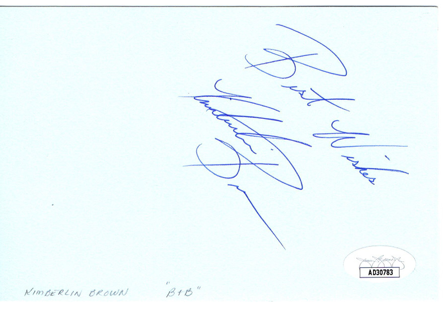 Kimberlin Brown Signed Autographed Index Card Bold and the Beautiful JSA AD30783