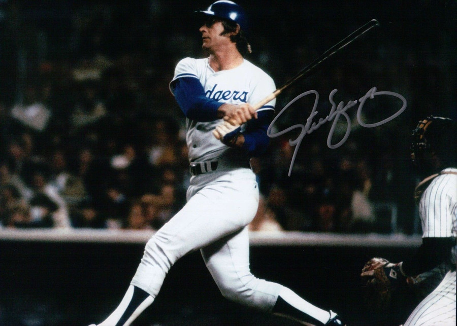 Steve Yeager Signed 8X10 Photo Autograph LA Dodgers Silver Night Swing Auto COA