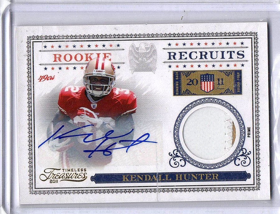Kendall Hunter 2011 Timeless Treasures Recruits Rookie Patch Auto  #33 18/25