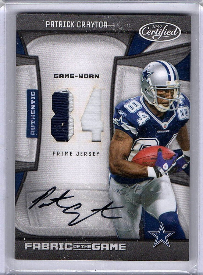 Patrick Crayton 2009 Certified Fabric of Game Patch Auto Cowboys #109 02/10