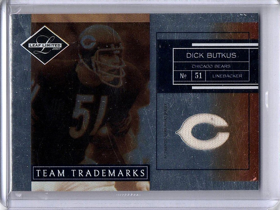 Dick Butkus 2007 Leaf Limited Team Trademarks Jersey Bears #TT-22 03/50