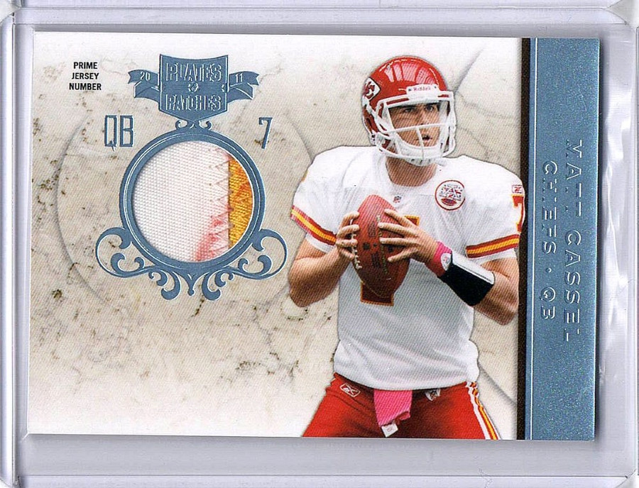 Matt Cassel 2011 Plates & Patches Prime Jersey Number Patch