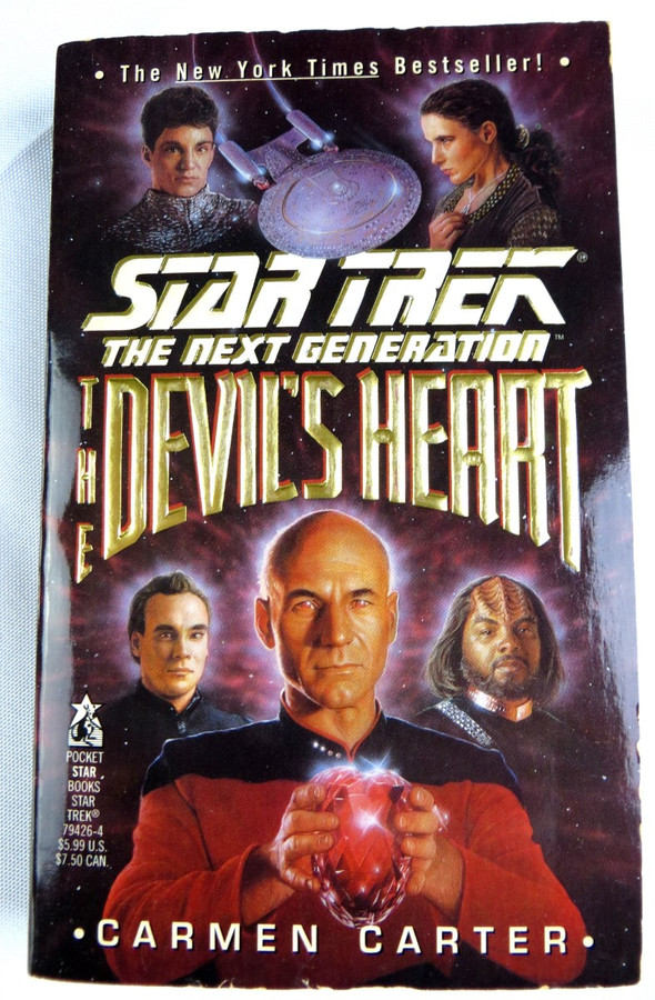 Patrick Stewart Signed Autographed Book Star Trek TNG Devil's Heart BAS BA89889