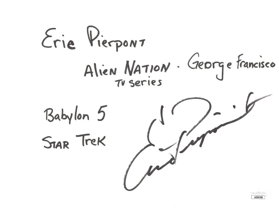Eric Pierpoint Autographed Large Cut Signature Alien Nation George JSA AD30700