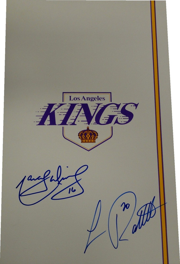 Luc Robitaille Marcel Dionne Hand Signed Autographed Kings Unused Folder