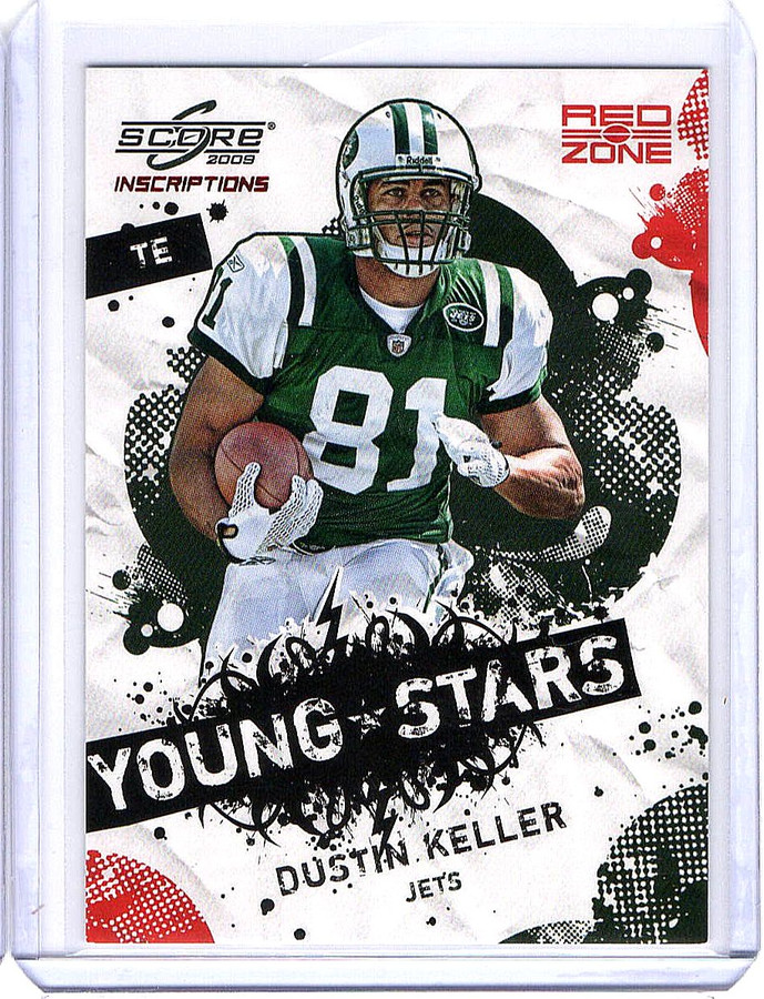 Dustin Keller 2009 Score Inscriptions Red Zone Parallel Jets #8 22/30