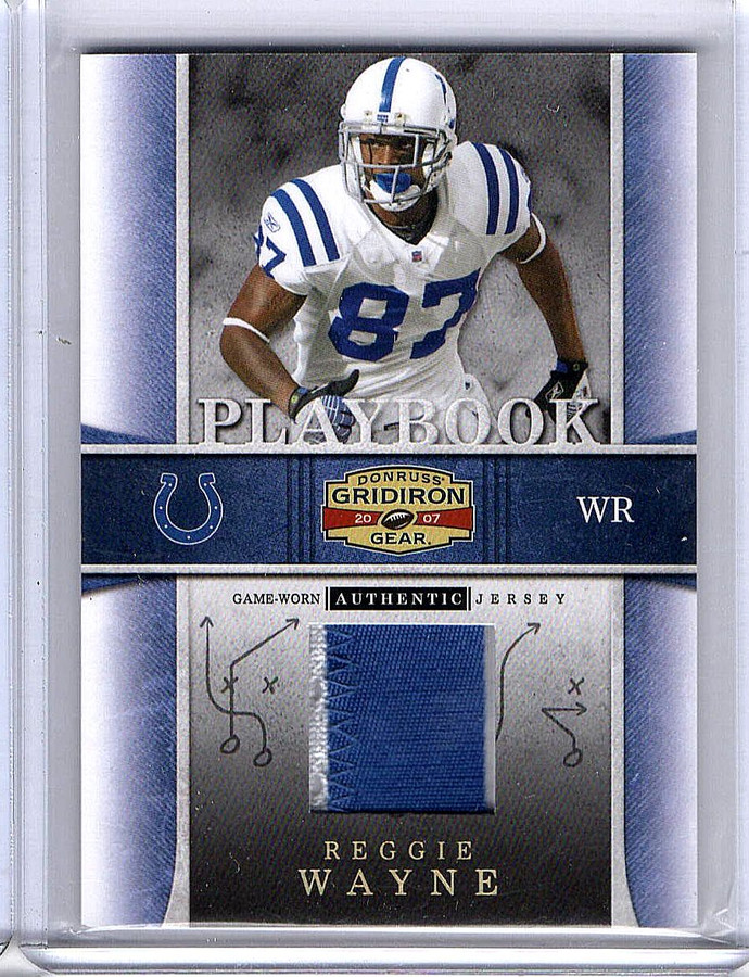 Reggie Wayne 2007 Gridiron Gear Playbook 2 Color Patch Colts PB 9