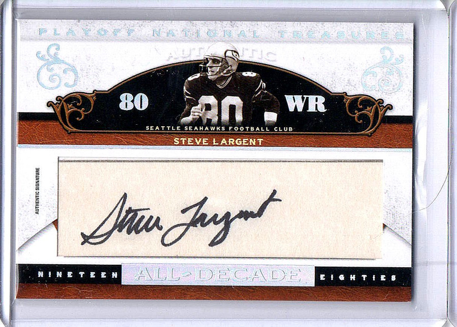 Steve Largent 2007 National Treasures All-Decade Cut Autograph  #AD-SL 46/50