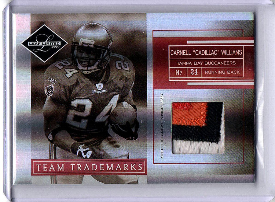 Carnell Cadillac Williams 2007 Limited Team Trademarks 3 Col Patch  #15 18/50