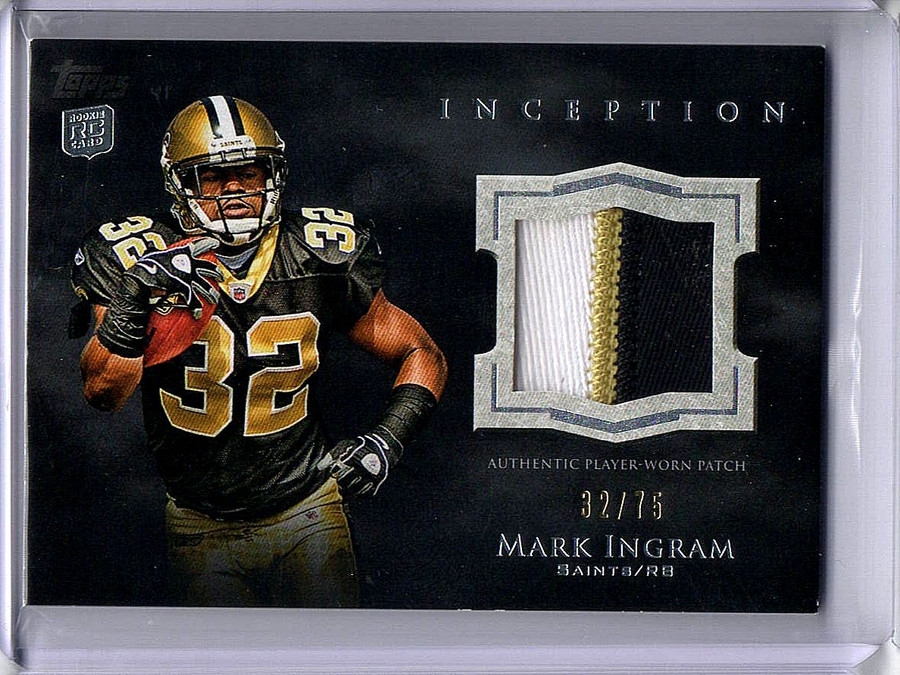 Mark Ingram 2012 Topps Inception RC Rookie 3 Color Patch Saints #RP-MI 32/75