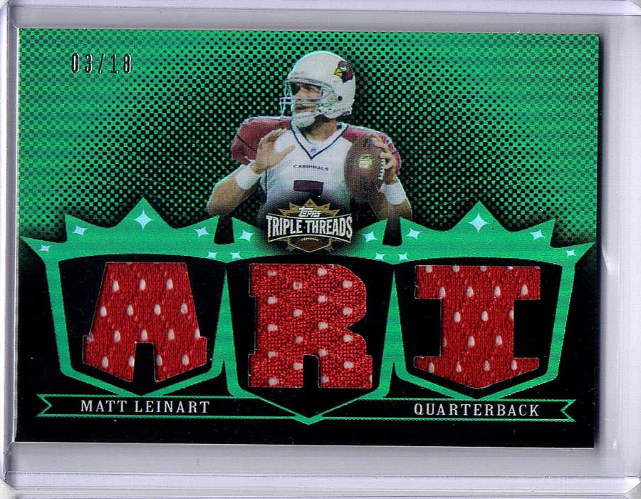 Matt Leinart 2007 Triple Threads Emerald Jersey ARI Cardinals #TTR82 03/18