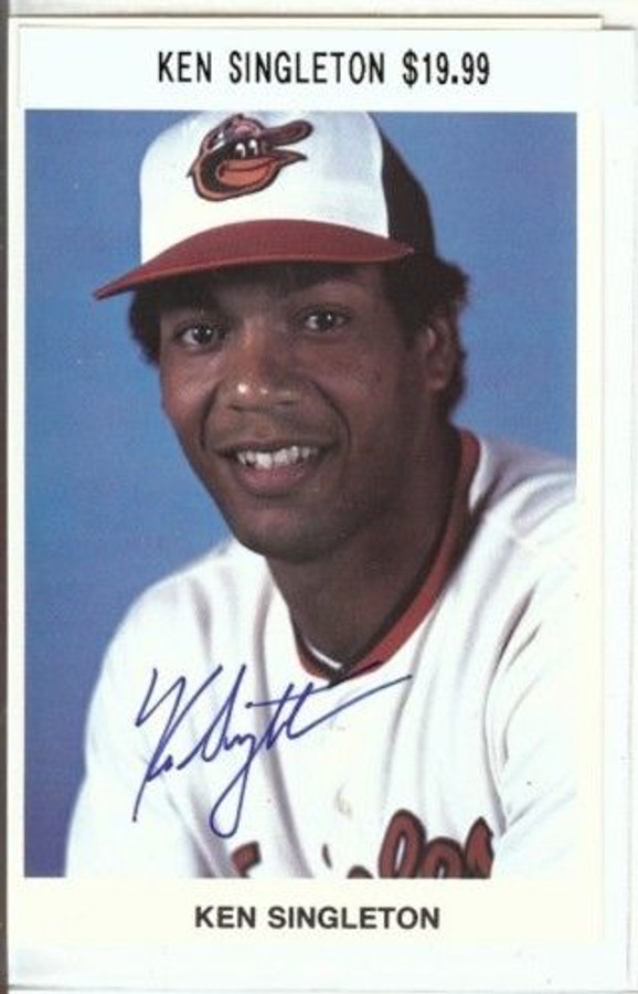 Ken Singleton Signed Team Issue Postcard/Photo Auto 3