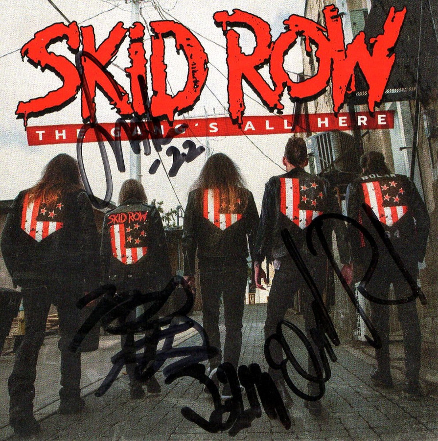 Skid Row Band Signed Autographed CD Insert Sabo Bolan Hill BAS AB89809