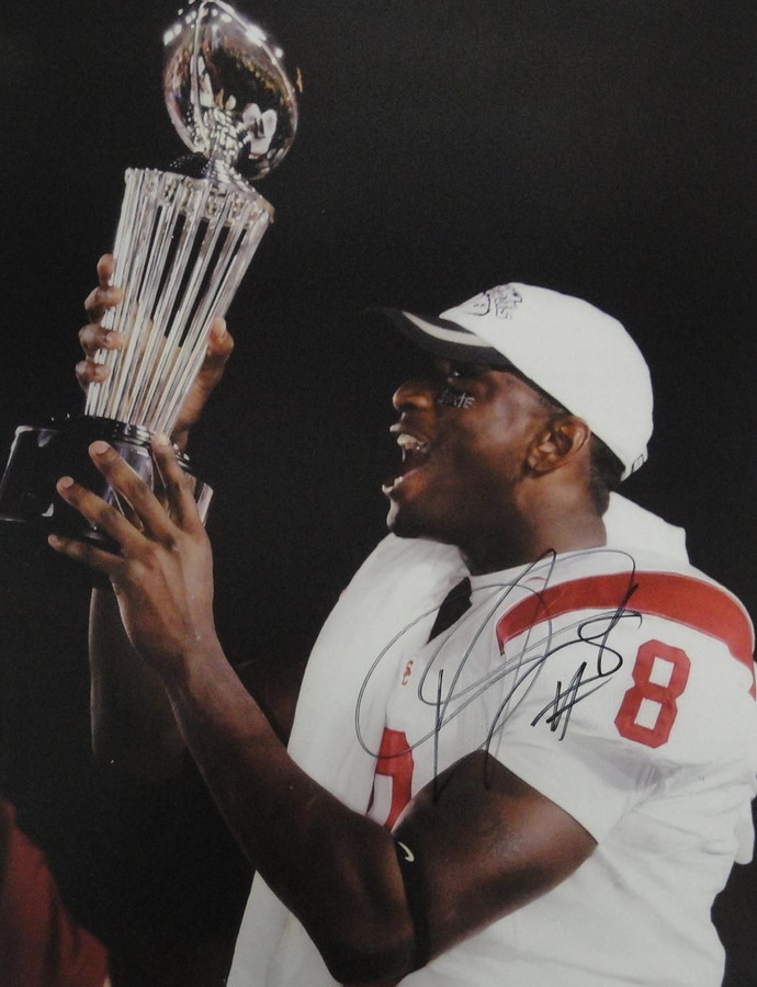 Dwayne Jarret Signed Autographed 16x20 Photograph USC Trojans Trophy Fight On