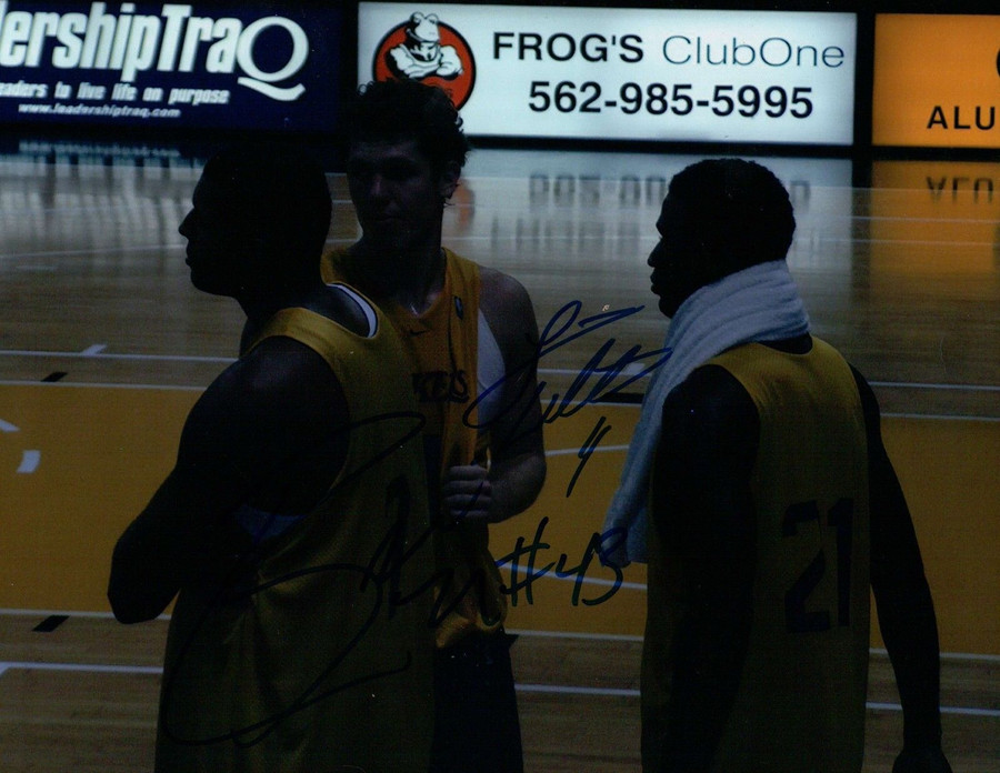 Luke Walton - Brian Cook Signed 8X10 Dual Autograph Lakers Photo w/COA