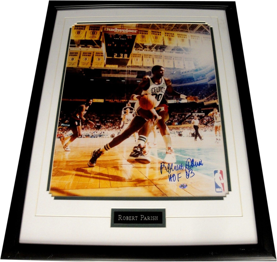 Robert Parish Hand Signed Autographed 16X20 Photo Custom Framed HOF 83