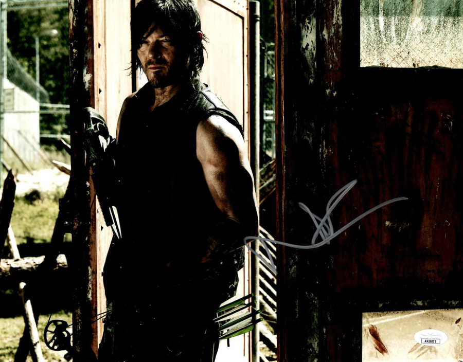 Norman Reedus Signed Autographed 11X14 Photo The Walking Dead Daryl JSA AH26875
