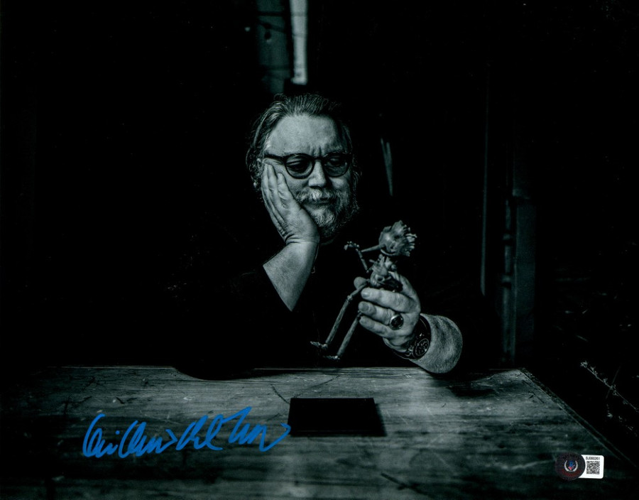 Guillermo Del Toro Signed Autographed 11X14 Photo Pinocchio B/W BAS BJ080261