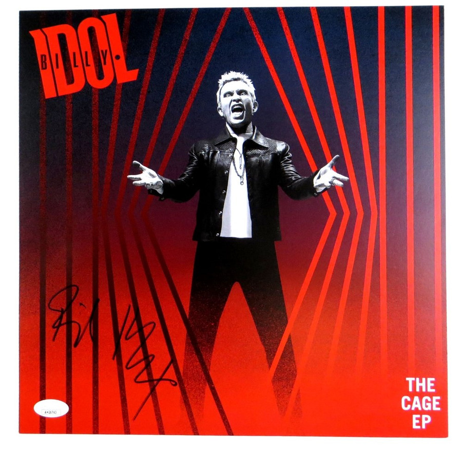 Billy Idol Signed Autographed 12X12 Photo Album Insert The Cage JSA AH26743