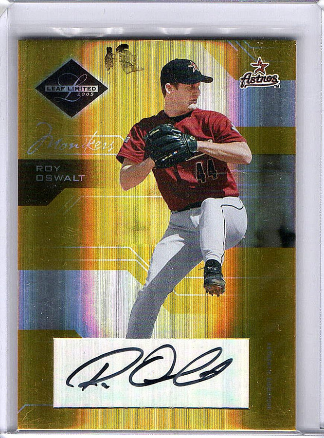 Roy Oswalt 2005 Leaf Limited Monikers Gold Auto Autograph Astros #45 19/25