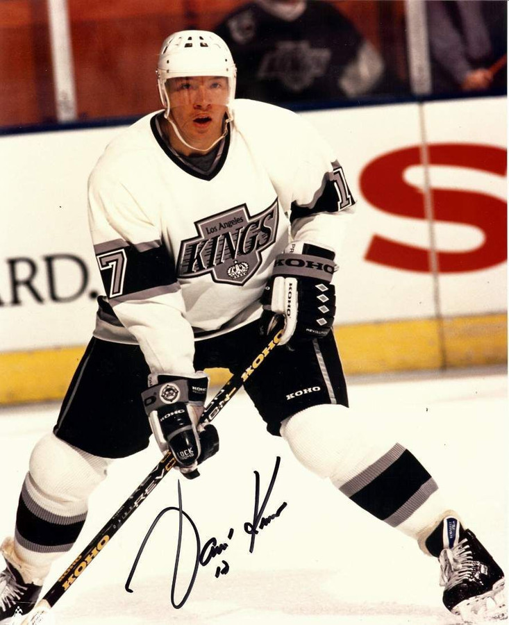Jari Kurri Autographed Signed 8X10 Photo Los Angeles Kings Stick On Ice Black