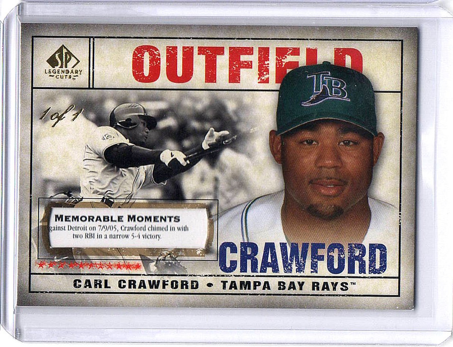 Carl Crawford 2008 SP Legendary Cuts Memorable Moments Rays #97 1/1