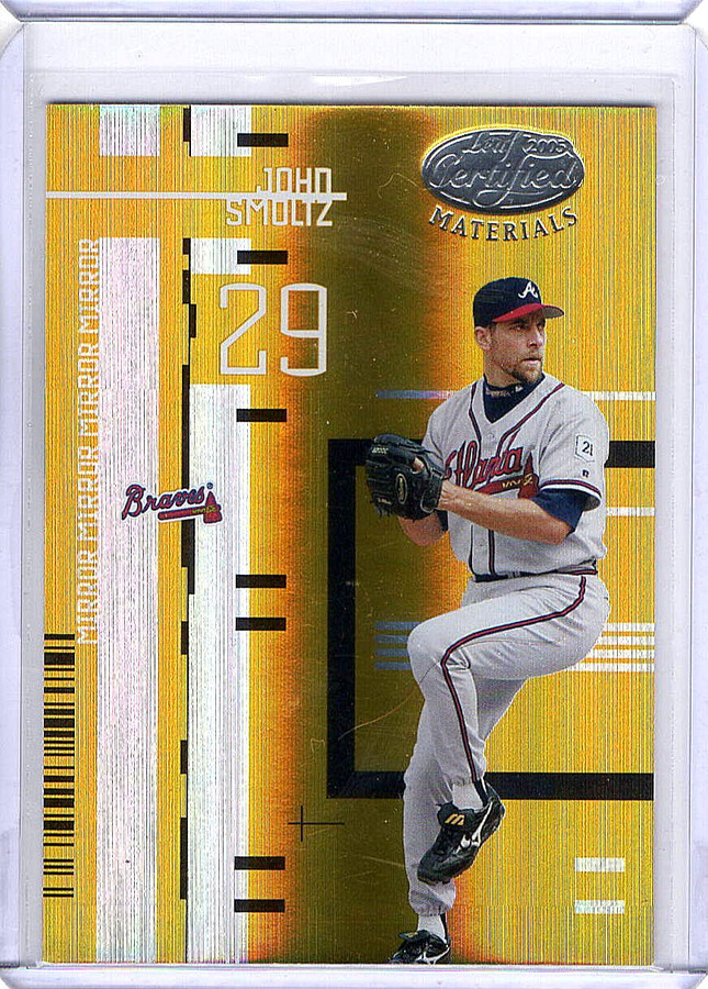 John Smoltz 2005 Leaf Certified Mirror Gold Parallel Braves #72 17/25