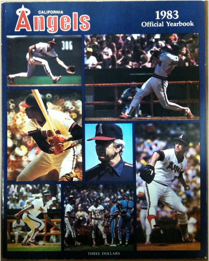 1983 Angels Official Yearbook Unsigned Don Sutton Bobby Grich Rod Carew