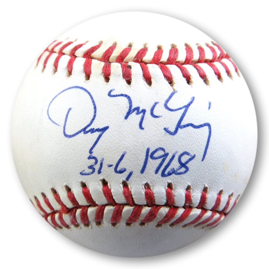 Denny McLain Signed Baseball, Autographed Denny McLain Baseball