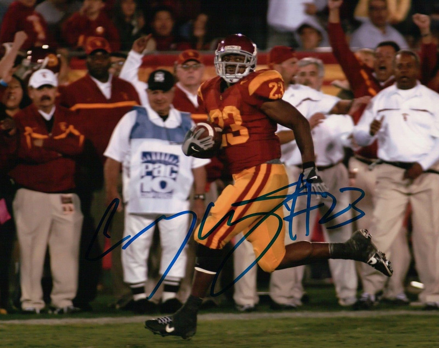 Chauncey Washington Signed 8X10 Photo Autograph USC Sideline Running Auto COA