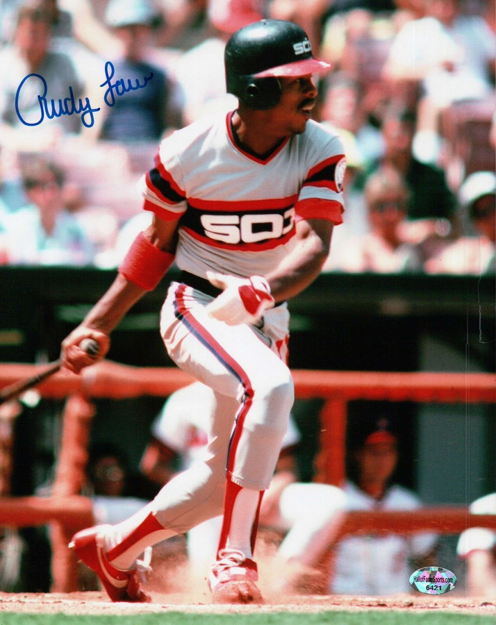 Rudy Law Signed 8X10 Photograph Autograph White Sox Batting Auto w/COA