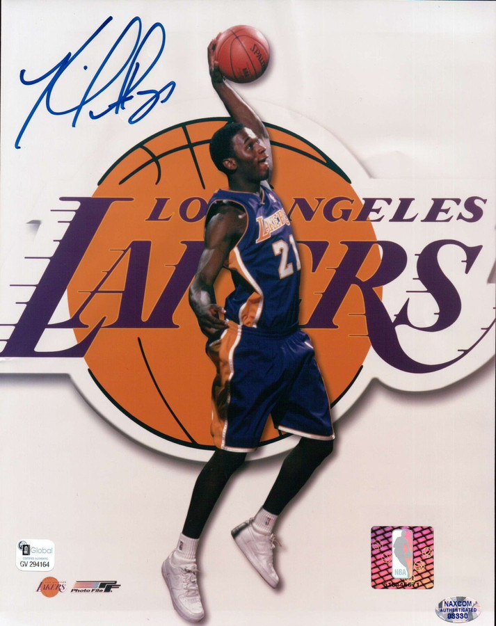 Kareem Rush Signed 8X10 Autograph Photo Lakers Logo Dunk Blue Ink GAI/Naxcom