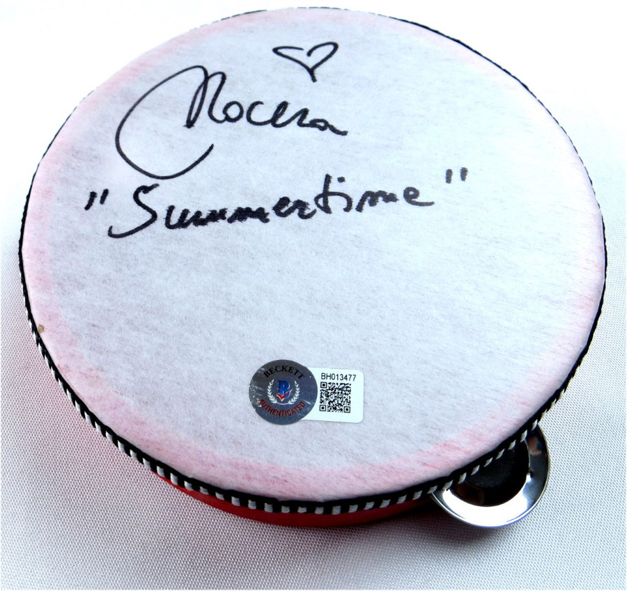 Lulu Nocera Signed Autographed Mini Tambourine "Summertime" BAS BH013477