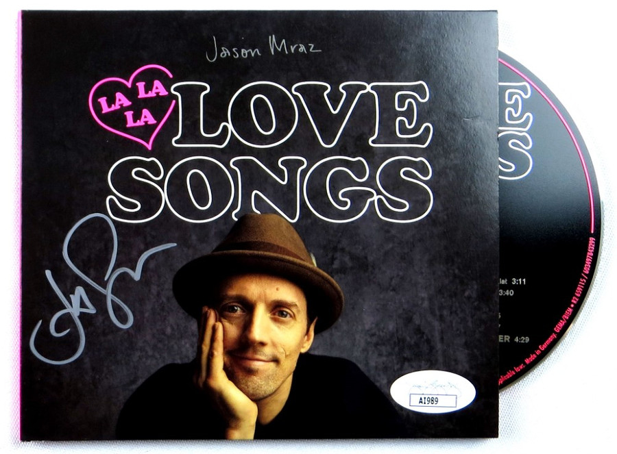 Jason Mraz Signed Autographed CD Cover LaLaLaLoveSongs JSA COA