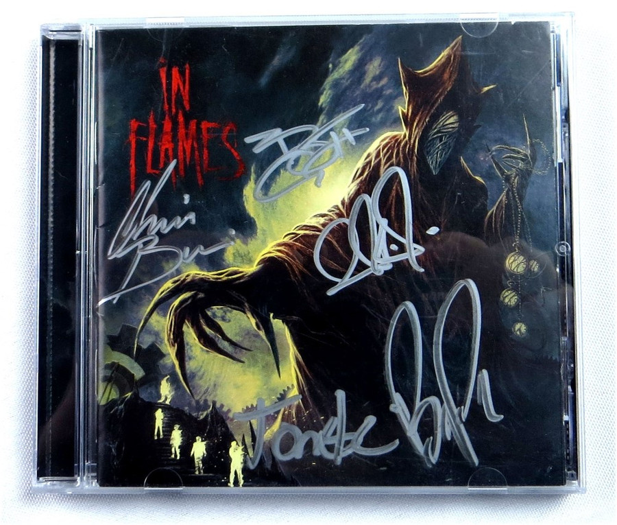 In Flames Band Signed Autographed CD Booklet Foregone Gelotte Friden JSA COA