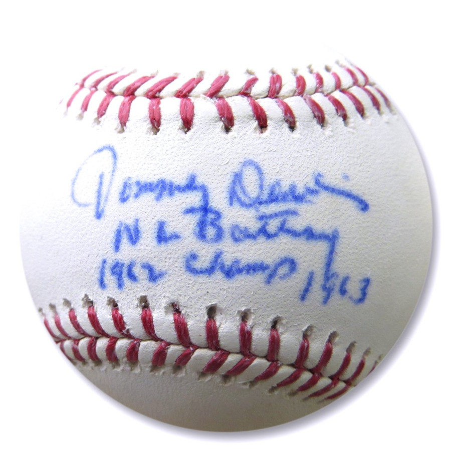 Tommy Davis Autographed MLB Baseball Dodgers NL Batting Champ 62-63 JSA TT40852