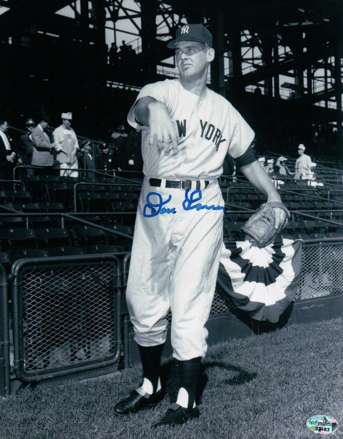Don Larsen Signed 8X10 Photograph Autograph Yankees Warm-up 1-Line Auto w/COA