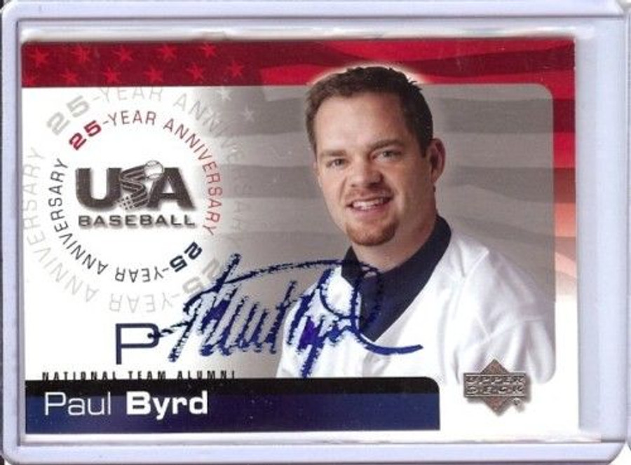 Paul Byrd 2004 Ud Team Usa 25Th Card Auto Autograph