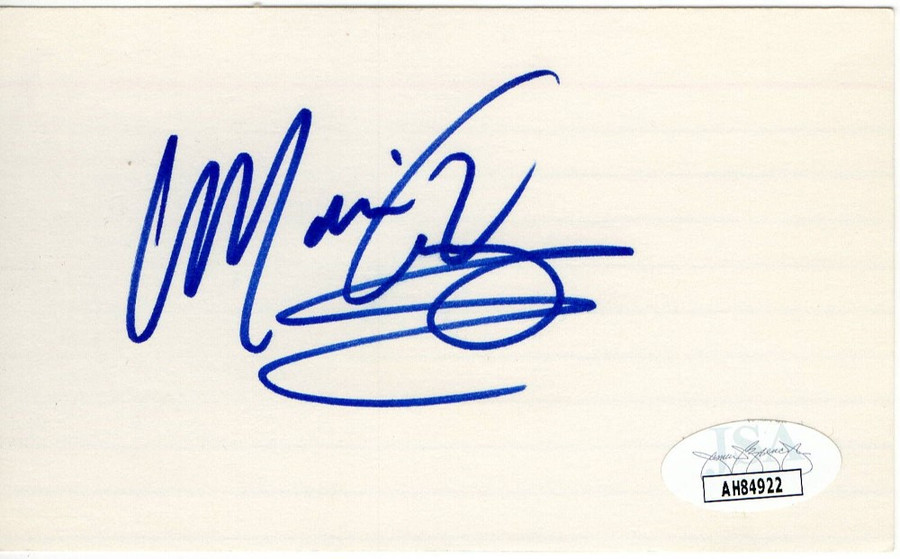 Mario Lopez Signed Autographed Index Card Saved by the Bell Slater JSA AH84922