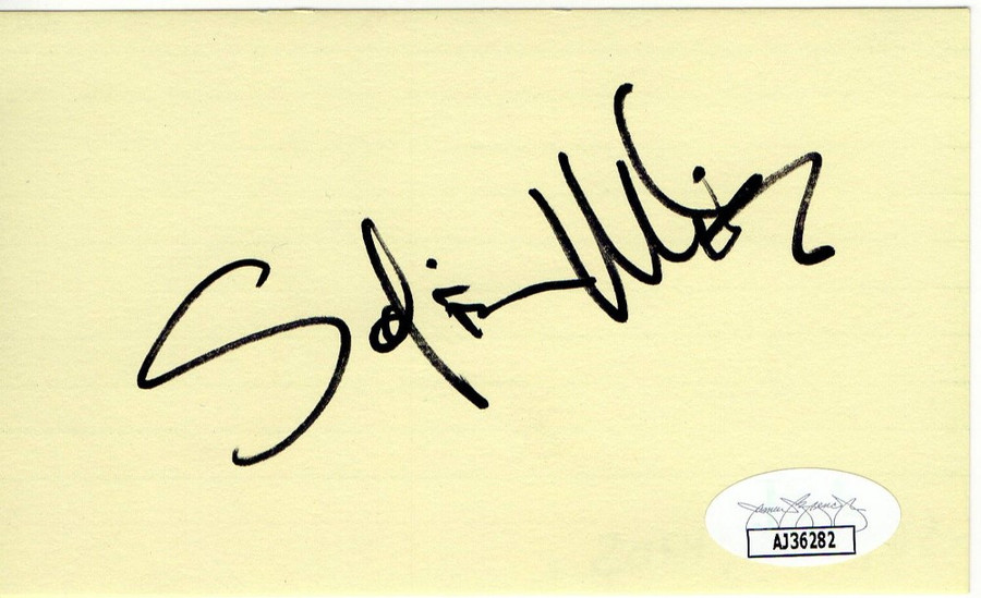 Sofia Milos Signed Autographed Index Card CSI: Miami JSA AJ36282