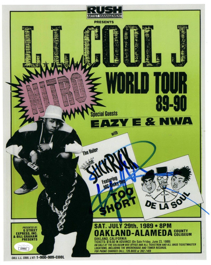 LL Cool J Signed Autographed 11X14 Photo 1989 Tour Promo World Tour JSA AI98903