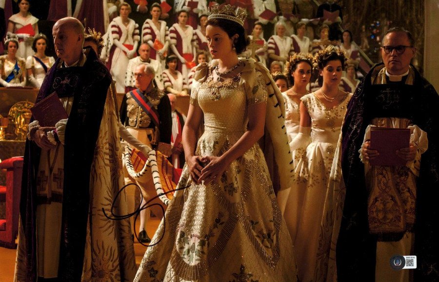 Claire Foy Signed Autographed 11X17 Photo The Crown Queen Elizabeth BAS BH013516