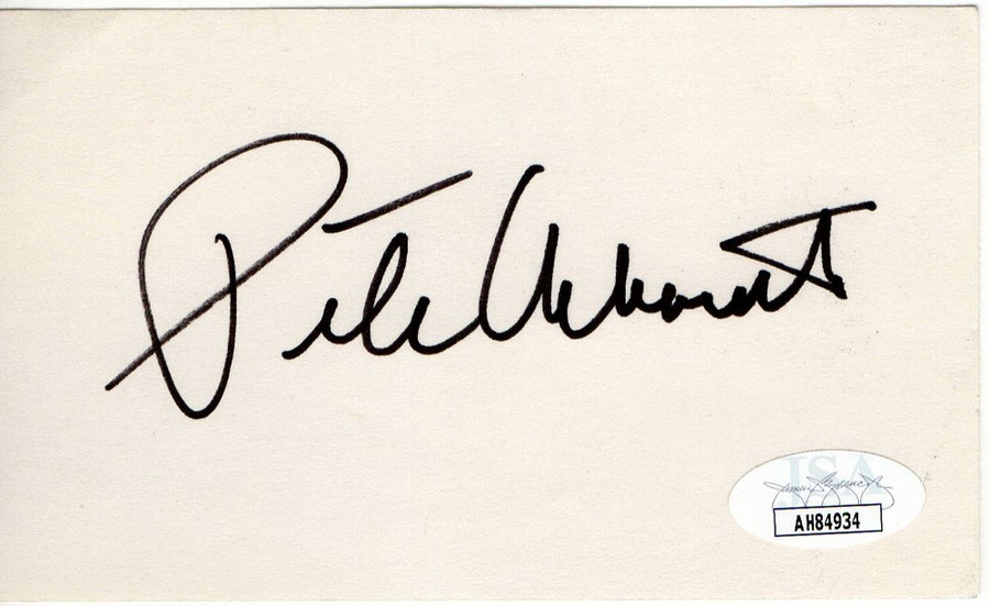 Peter Ueberroth Signed Autographed Index Card Baseball Comissioner JSA AH84934