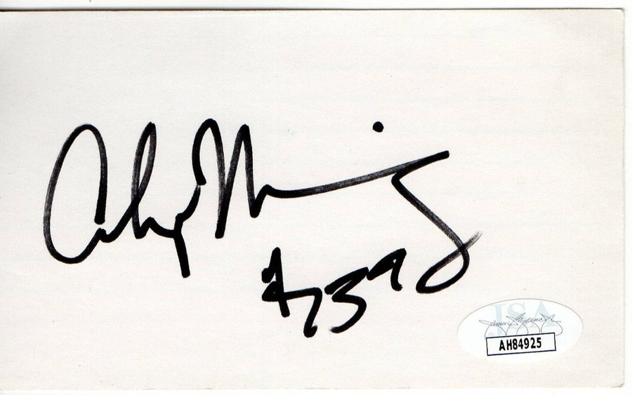 Alonzo Mourning Signed Autographed Index Card Miami Heat Legend JSA AH84925