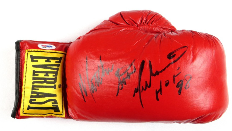 Matthew Saad Muhammad Signed Autographed Everlast Boxing Glove HOF 98 PSA M58759