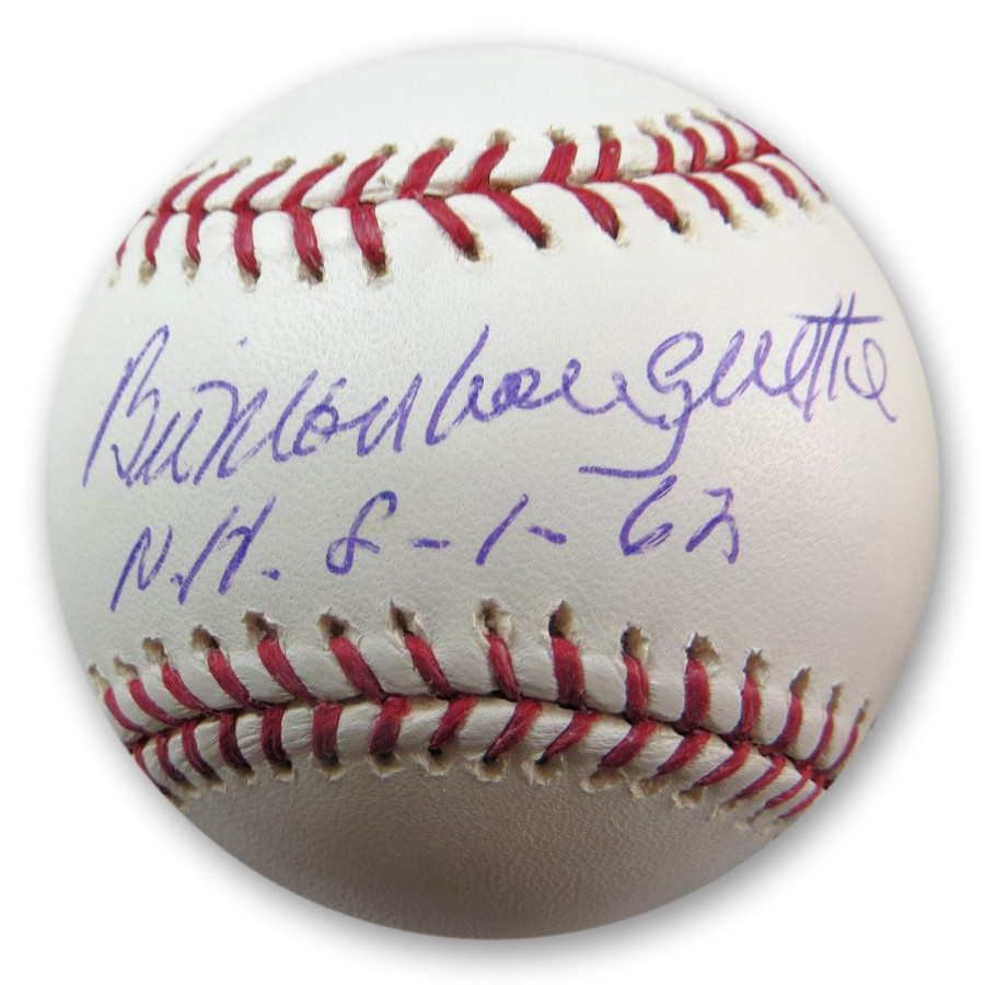 Bill Monboquette Signed Autographed Baseball Red Sox "NH 8-1-62" JSA AJ82642