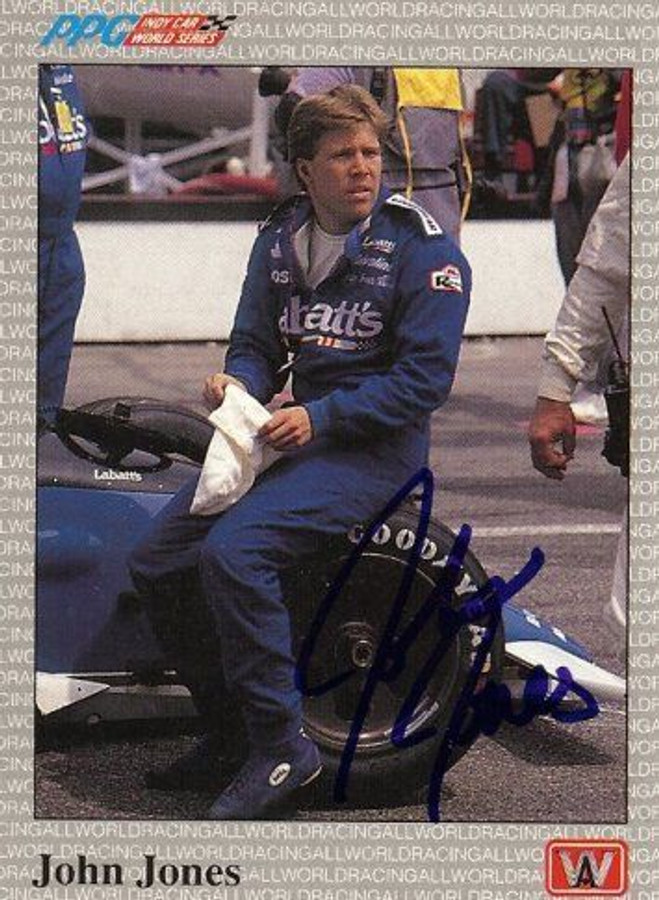 John Jones 1991 All World Indy Signed Card Auto