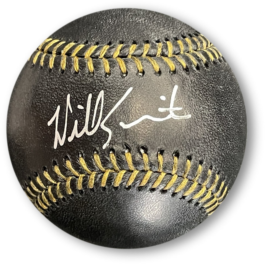 Will Smith Signed Autographed Baseball Black Rawlings Ball Dodgers Fanatics