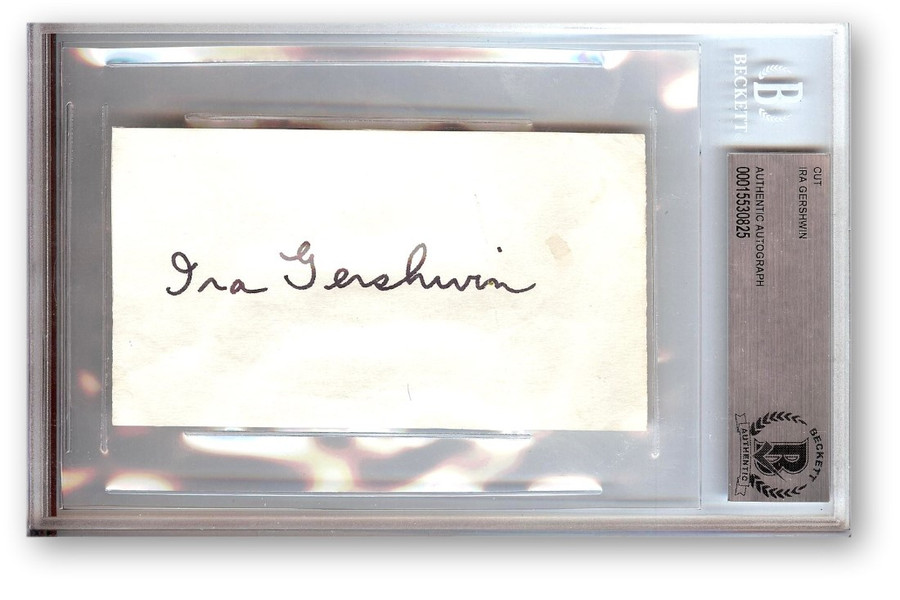 Ira Gershwin Signed Autographed Cut Signature Lyricist Songwriter BAS 825